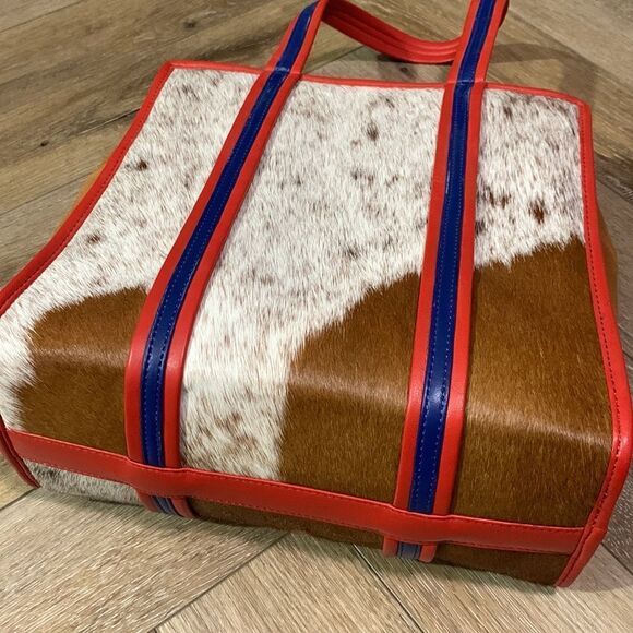 NWT Sophie Cano Women's Brown Calf Skin Zip top Tote - Picture 6 of 12